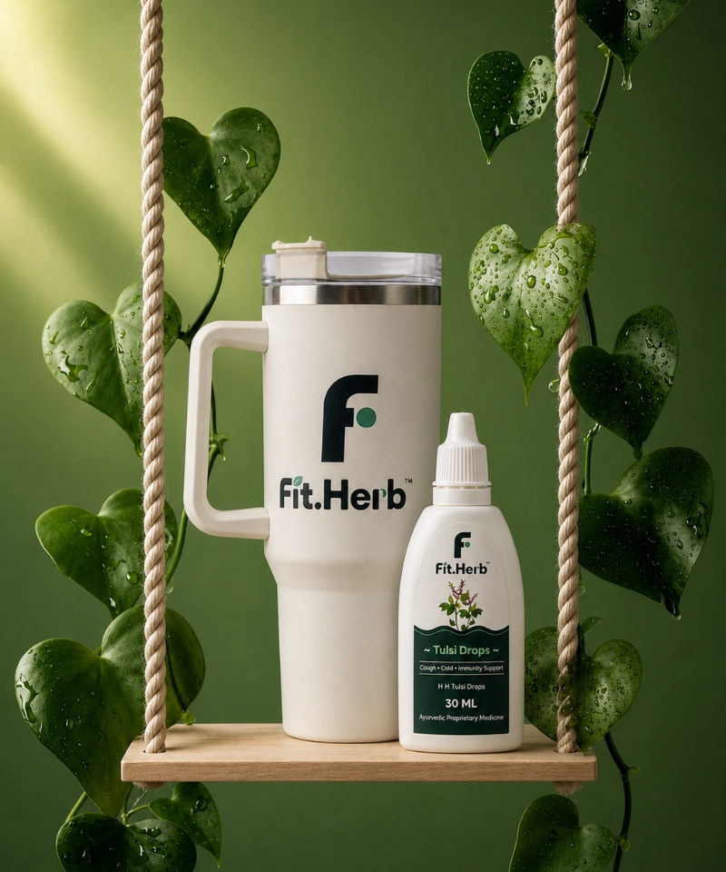2 tulsi drop + Tumbler